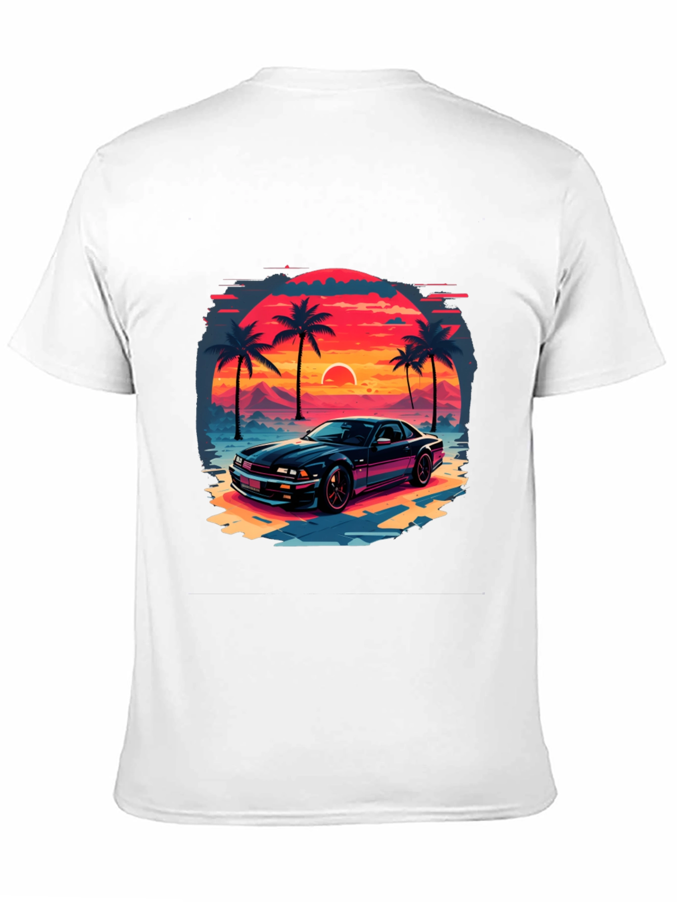 Retro Sunset Car Graphic Tee