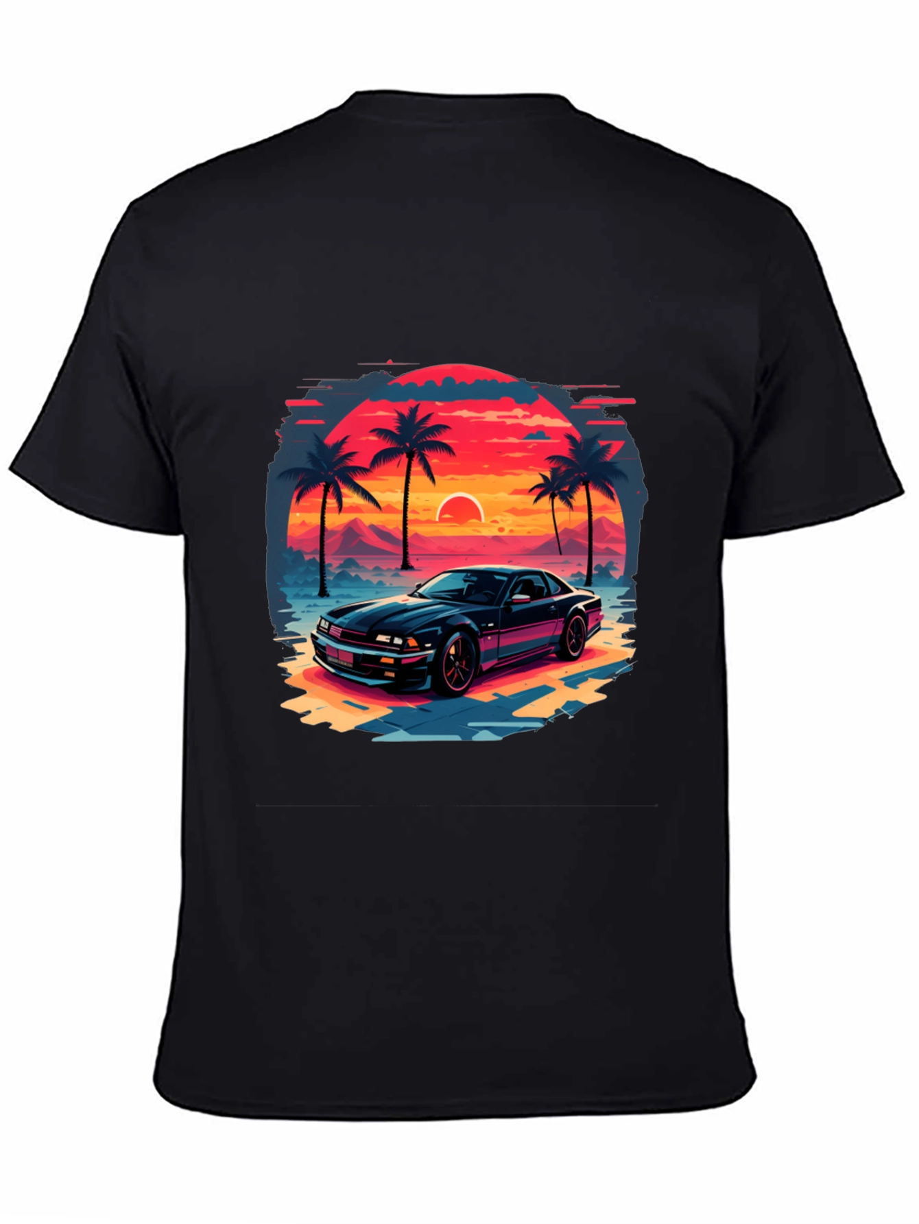 Retro Sunset Car Graphic Tee