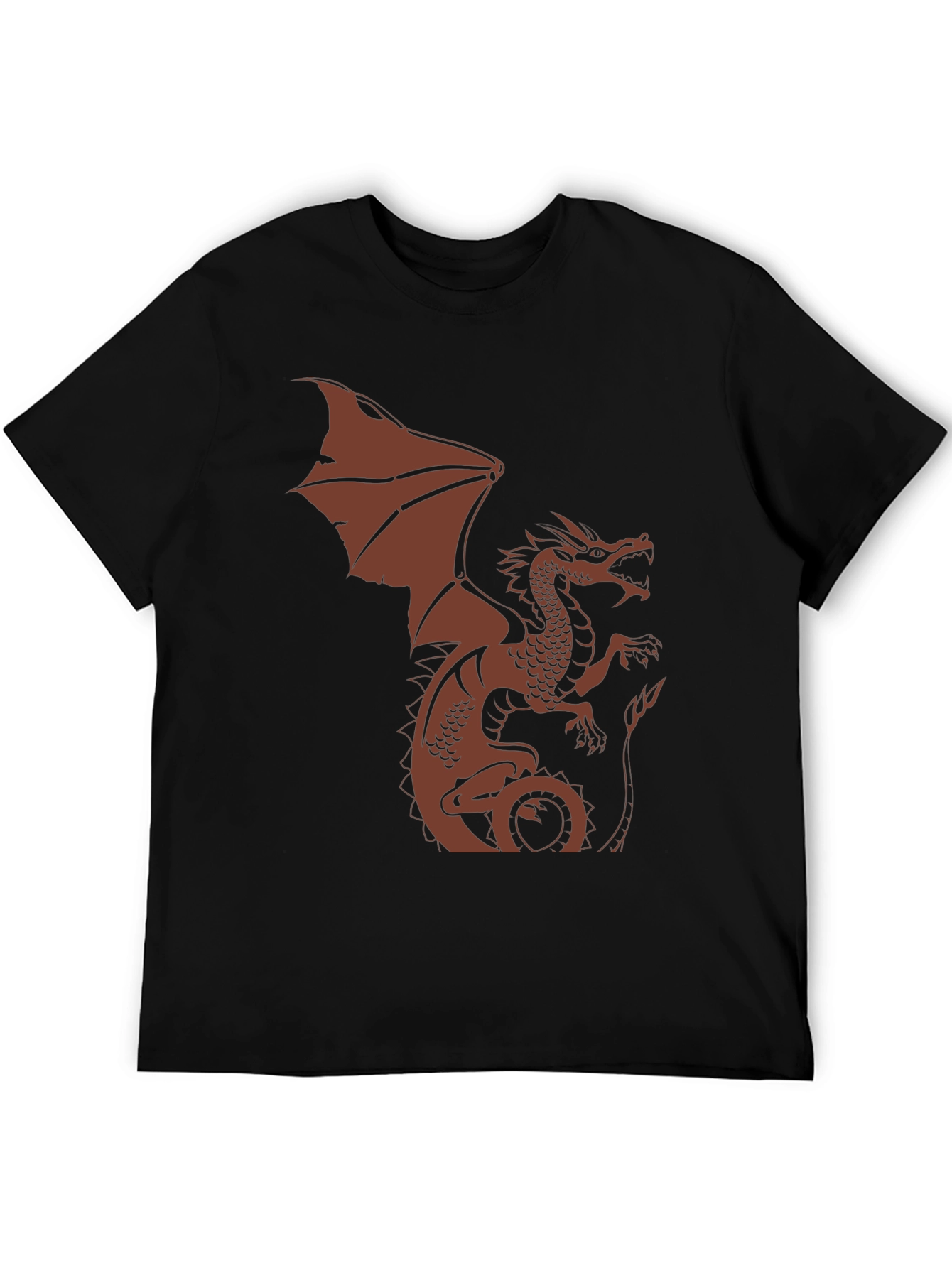 Dragon Graphic Tee - Black Cotton Blend