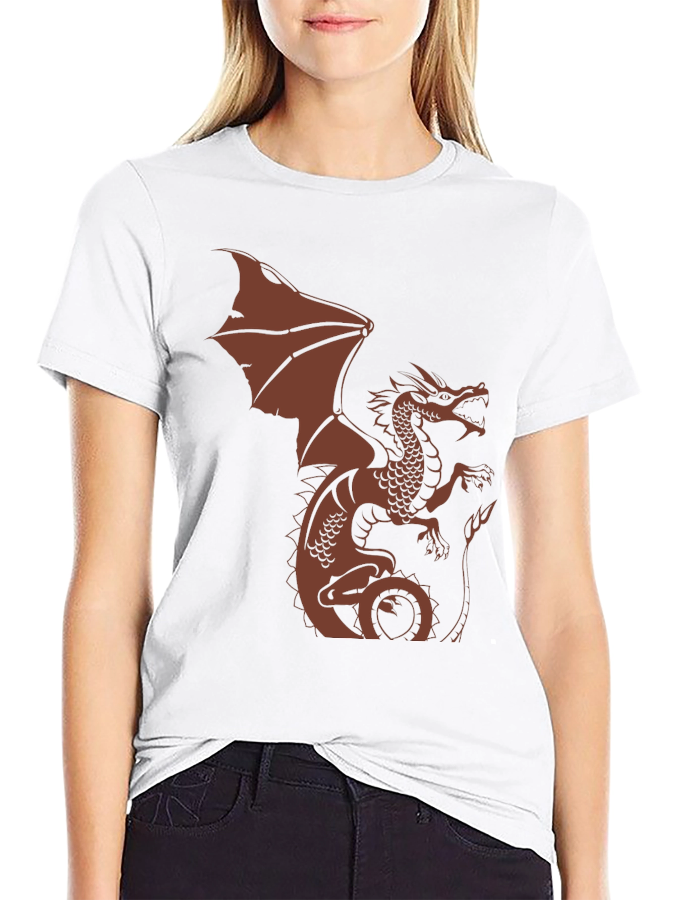 Dragon Graphic Tee - Black Cotton Blend
