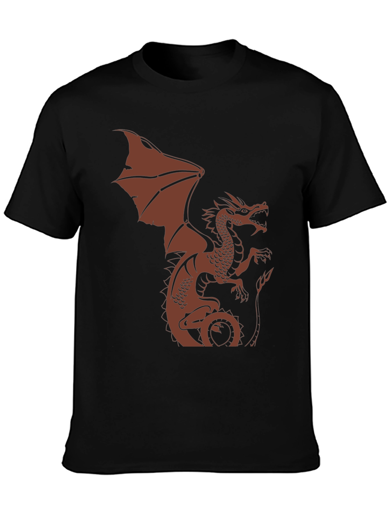 Dragon Graphic Tee - Black Cotton Blend