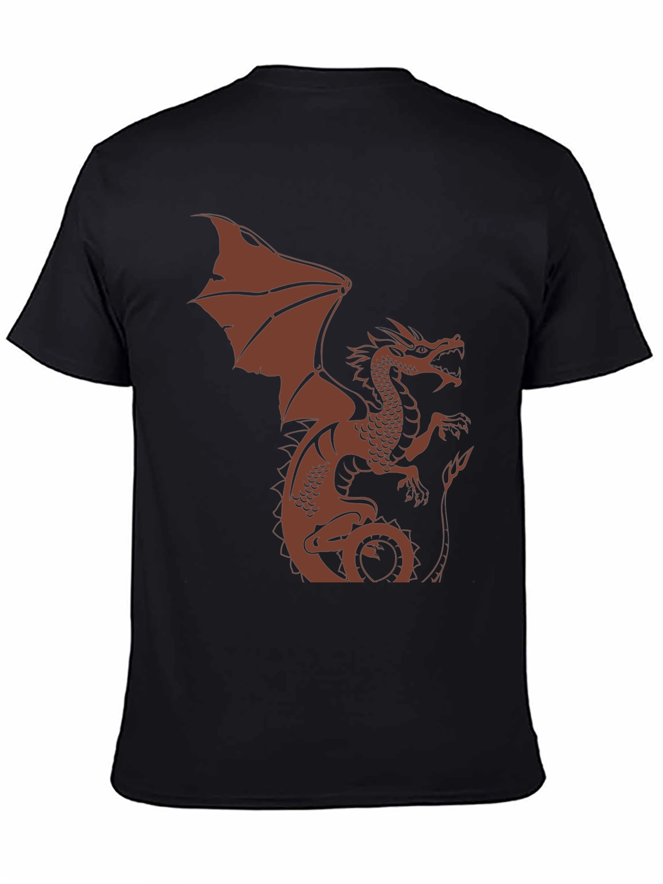 Dragon Graphic Tee - Black Cotton Blend