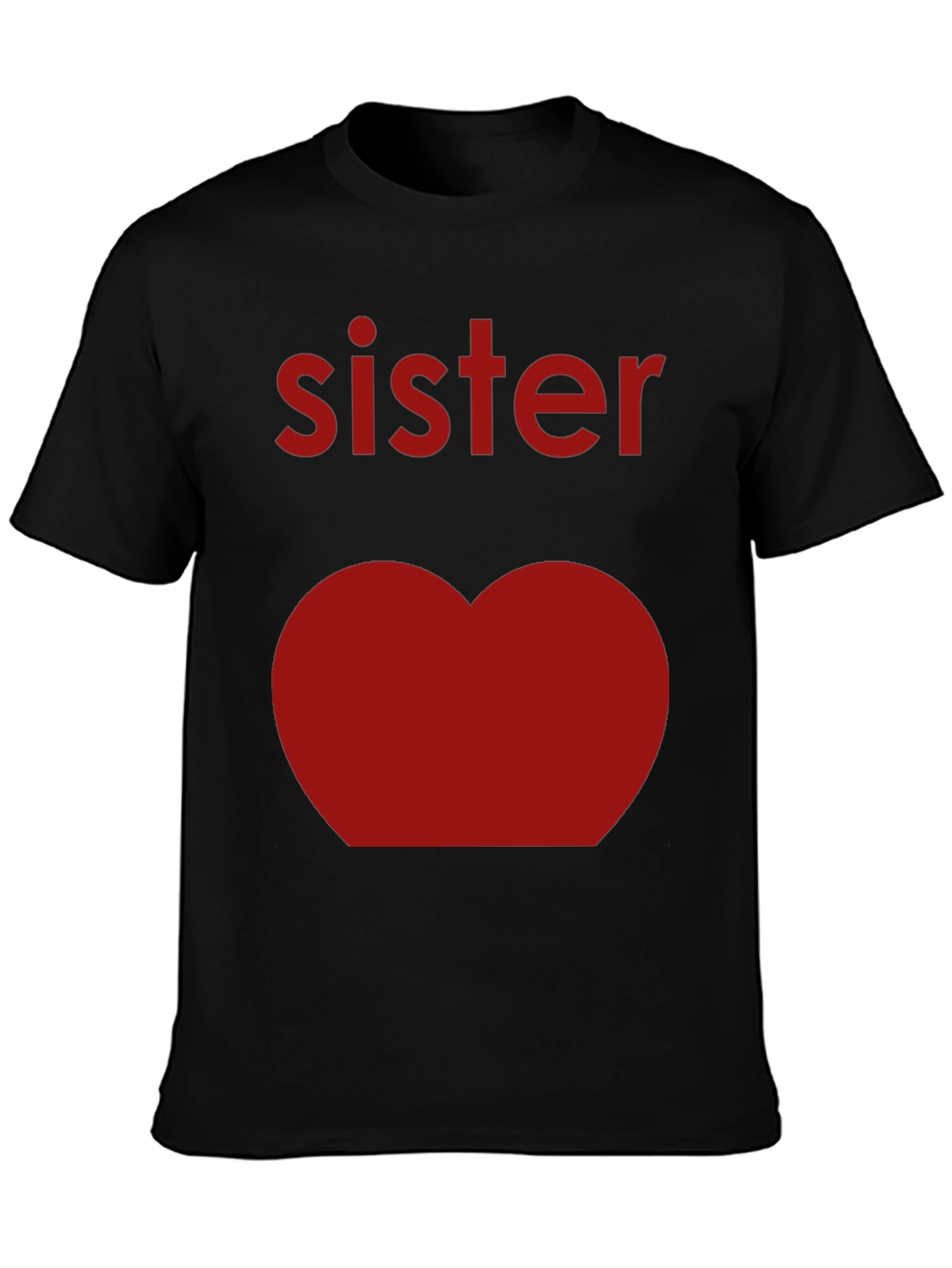 Sister Heart Matching T-Shirt - Cute Family Tee