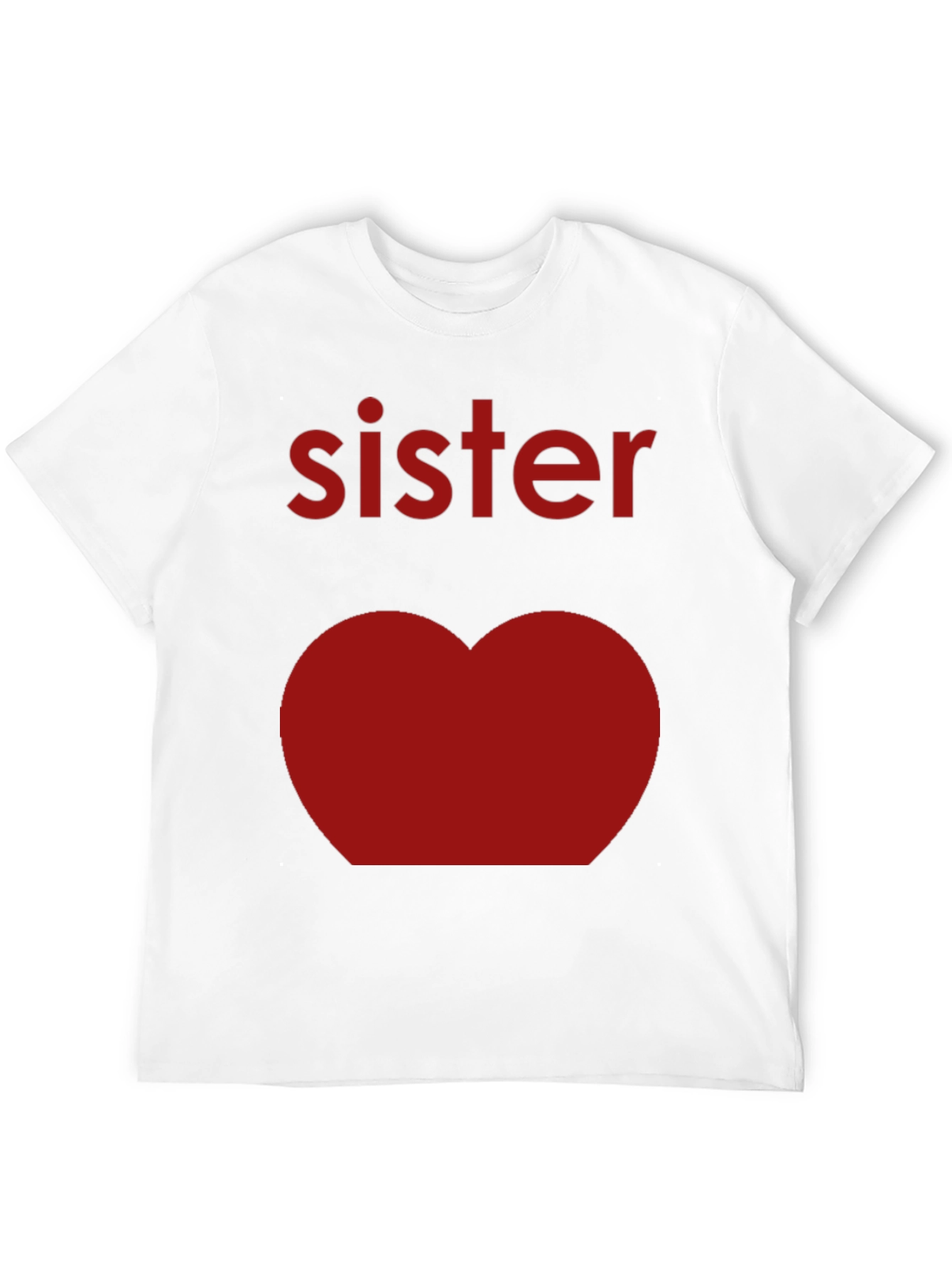 Sister Heart Matching T-Shirt - Cute Family Tee