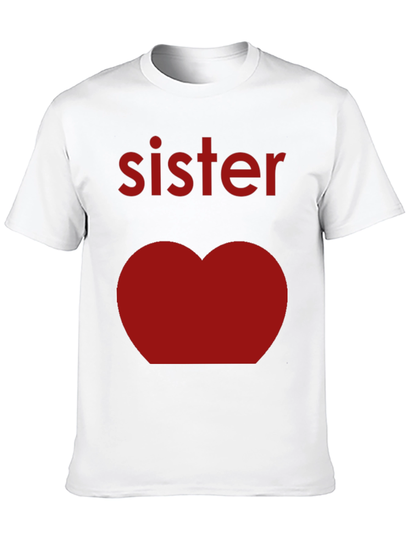 Sister Heart Matching T-Shirt - Cute Family Tee