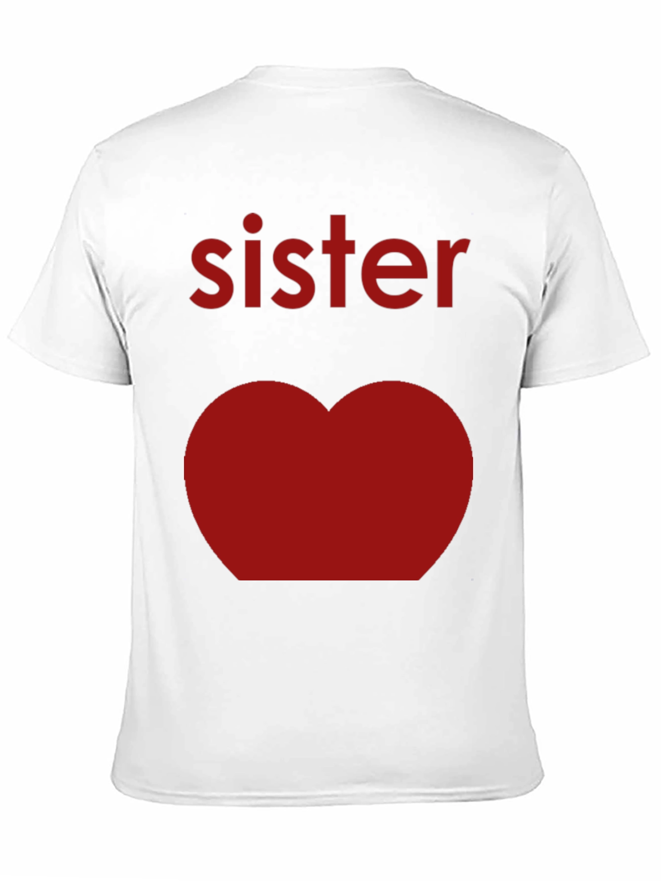 Sister Heart Matching T-Shirt - Cute Family Tee