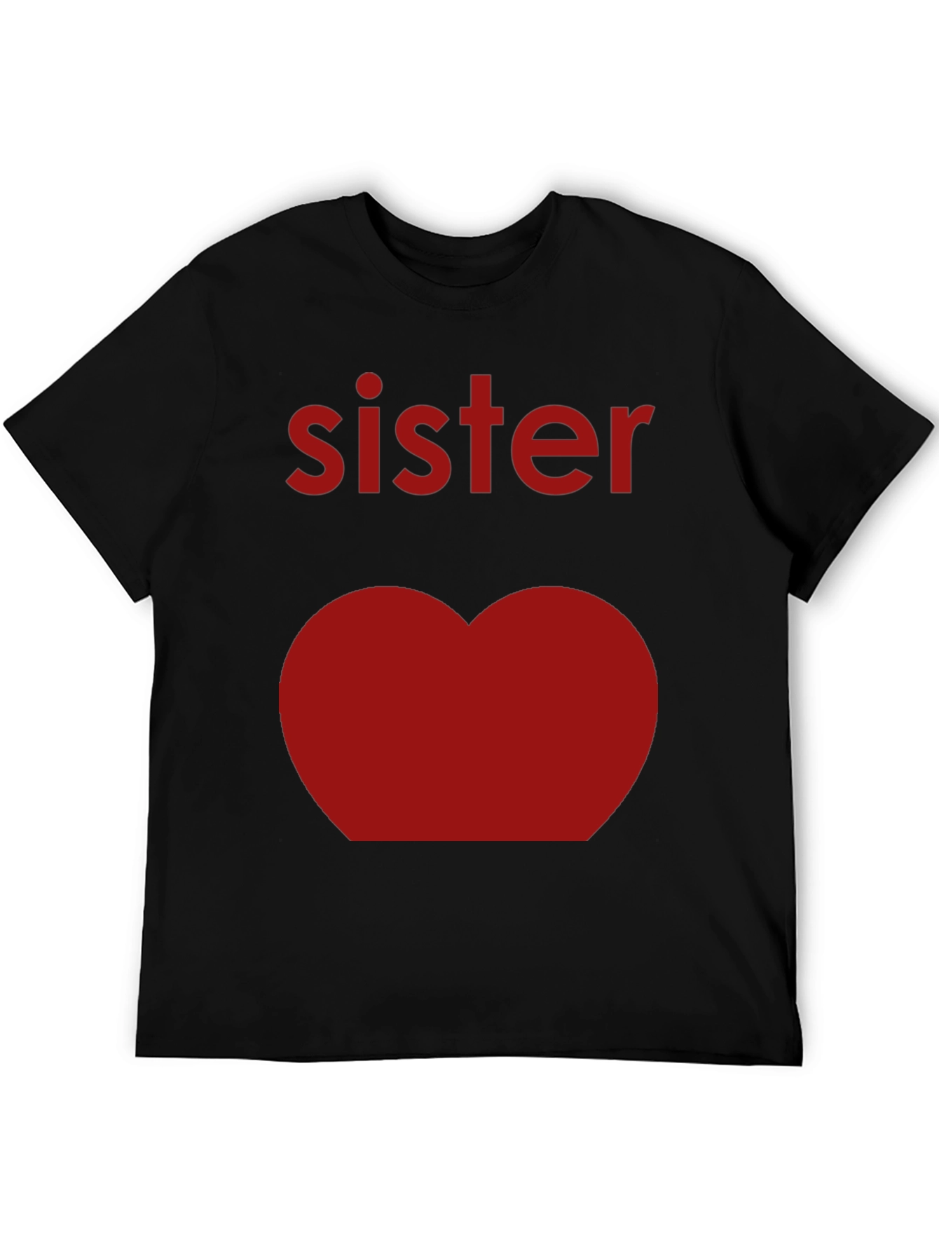Sister Heart Matching T-Shirt - Cute Family Tee