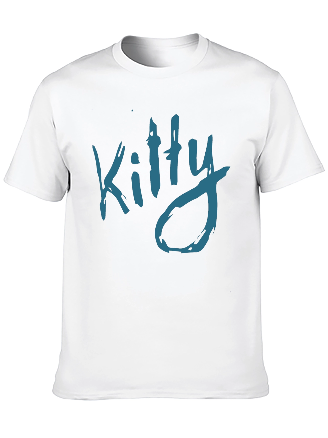 Kitty Graphic T-Shirt - Mens Black Crew Neck Tee