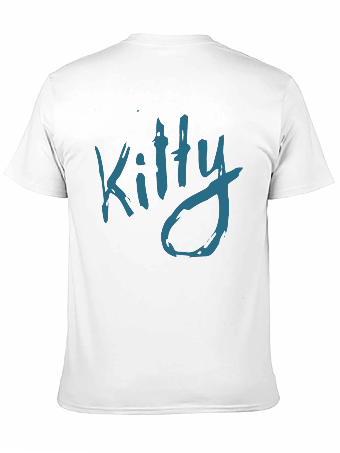Kitty Graphic T-Shirt - Mens Black Crew Neck Tee