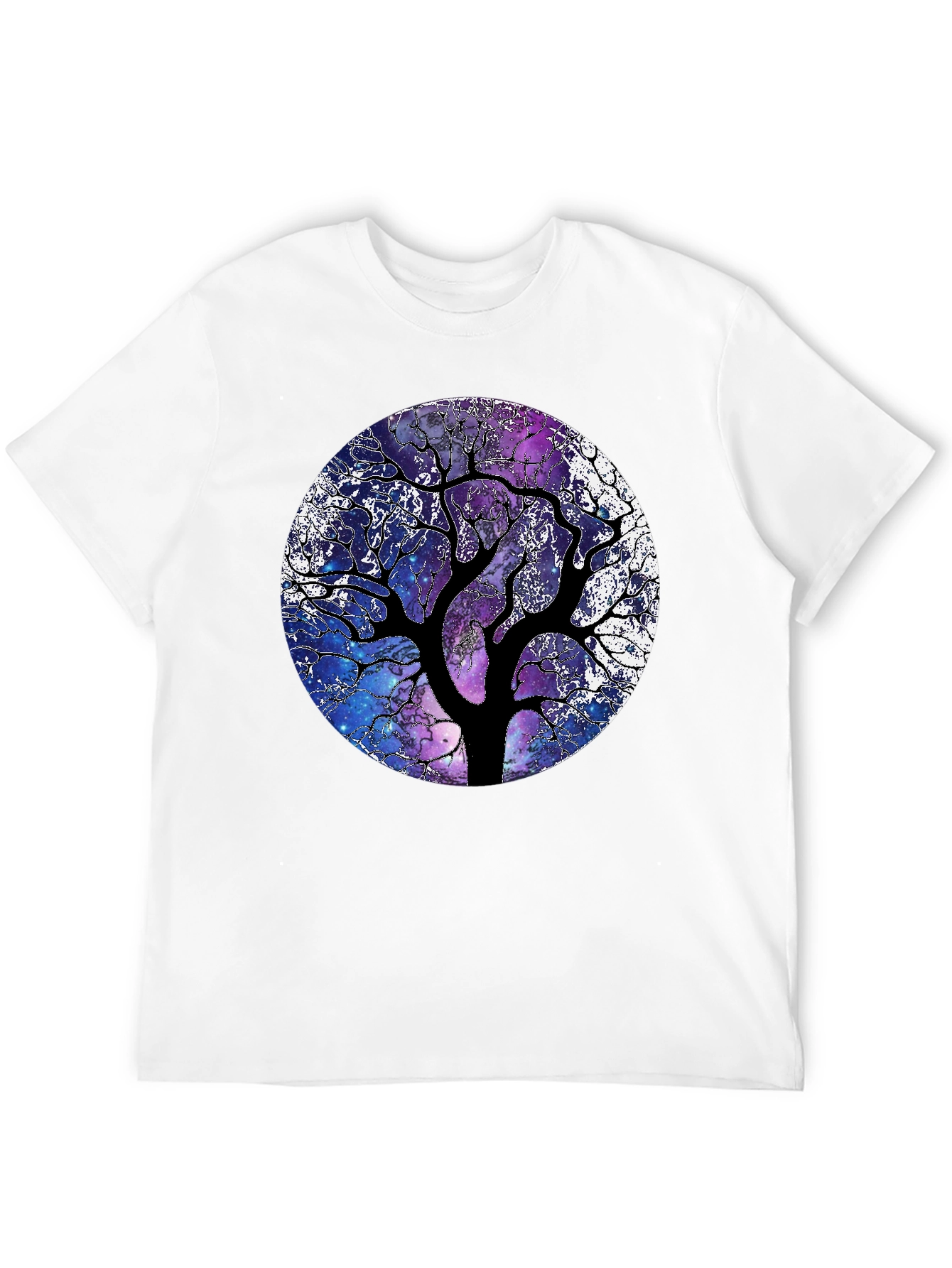 Galaxy Tree Graphic Tee - Unique Space Design