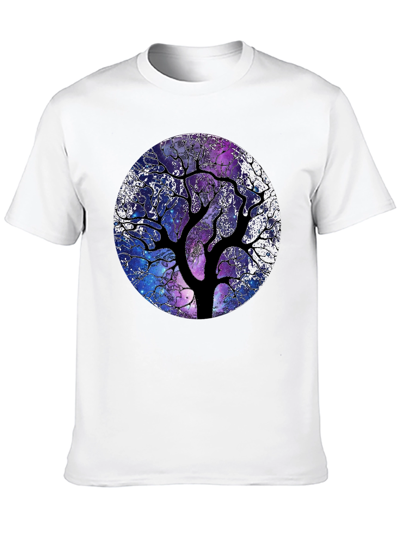 Galaxy Tree Graphic Tee - Unique Space Design