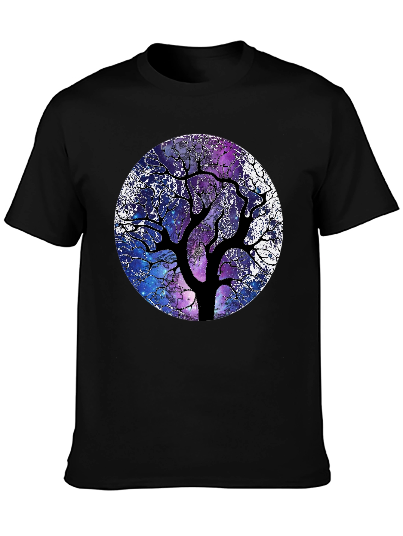 Galaxy Tree Graphic Tee - Unique Space Design