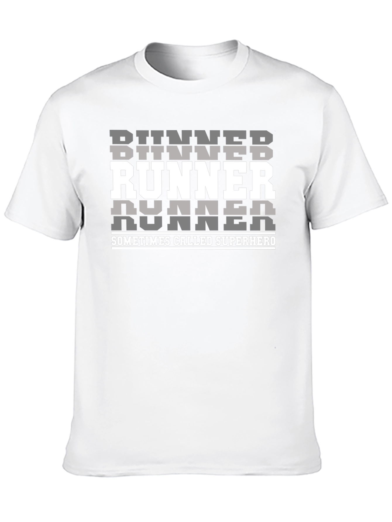 Runner Superhero Graphic Tee - Black Cotton T-Shirt