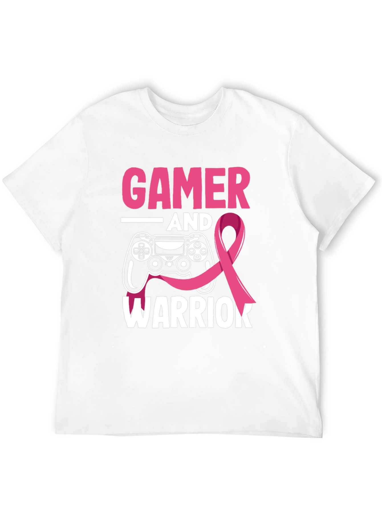 Gamer Warrior Breast Cancer Awareness T-Shirt