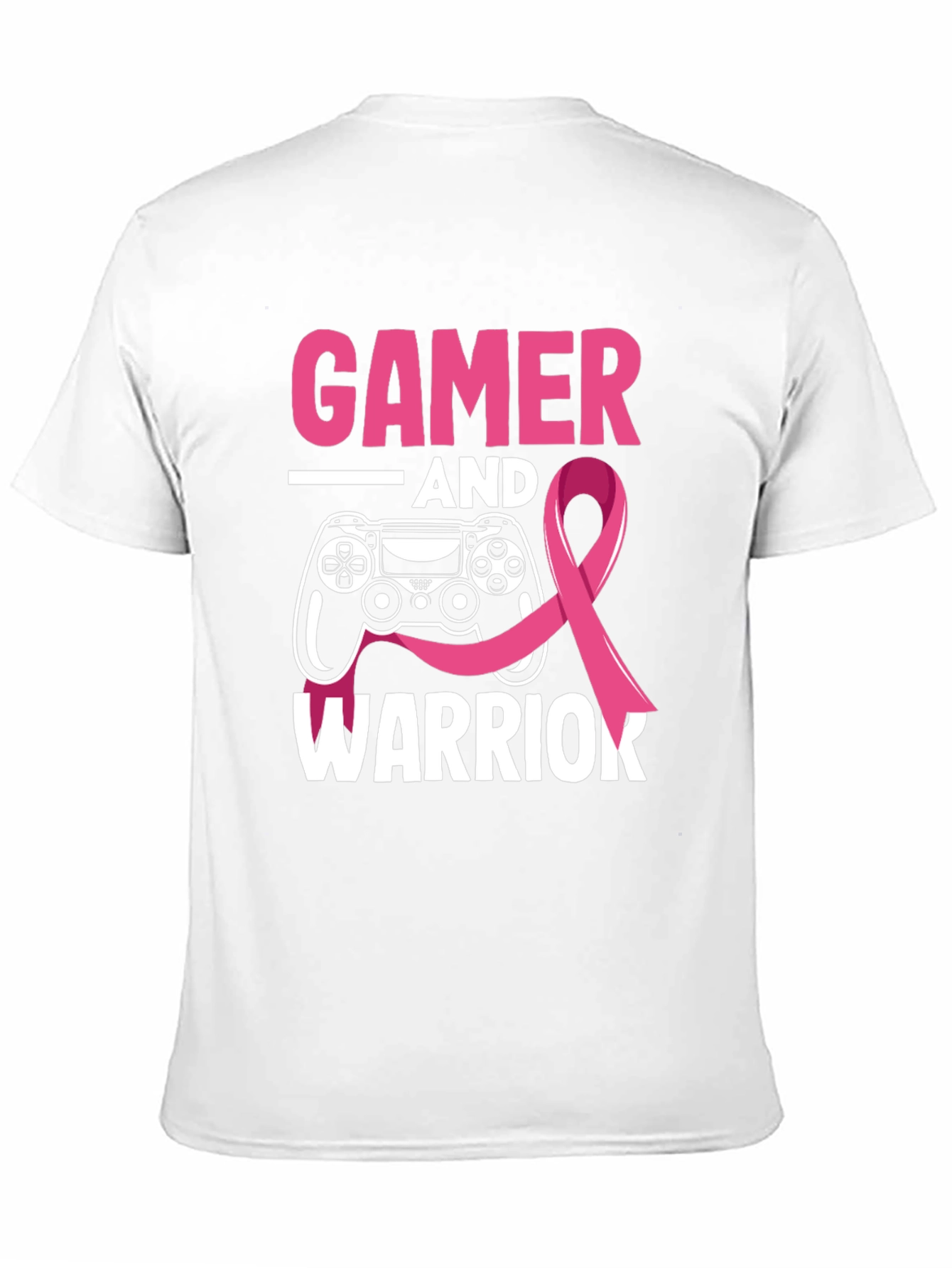 Gamer Warrior Breast Cancer Awareness T-Shirt
