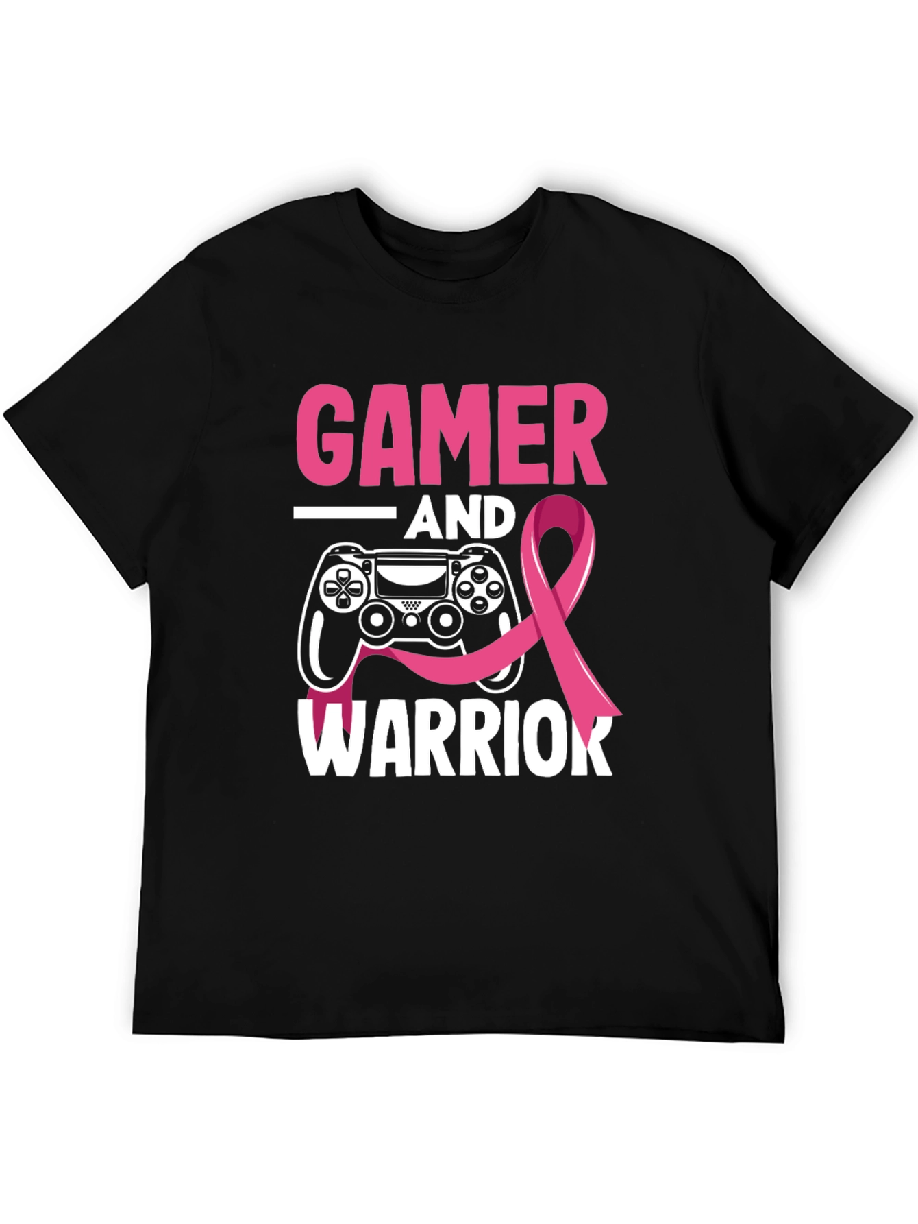 Gamer Warrior Breast Cancer Awareness T-Shirt