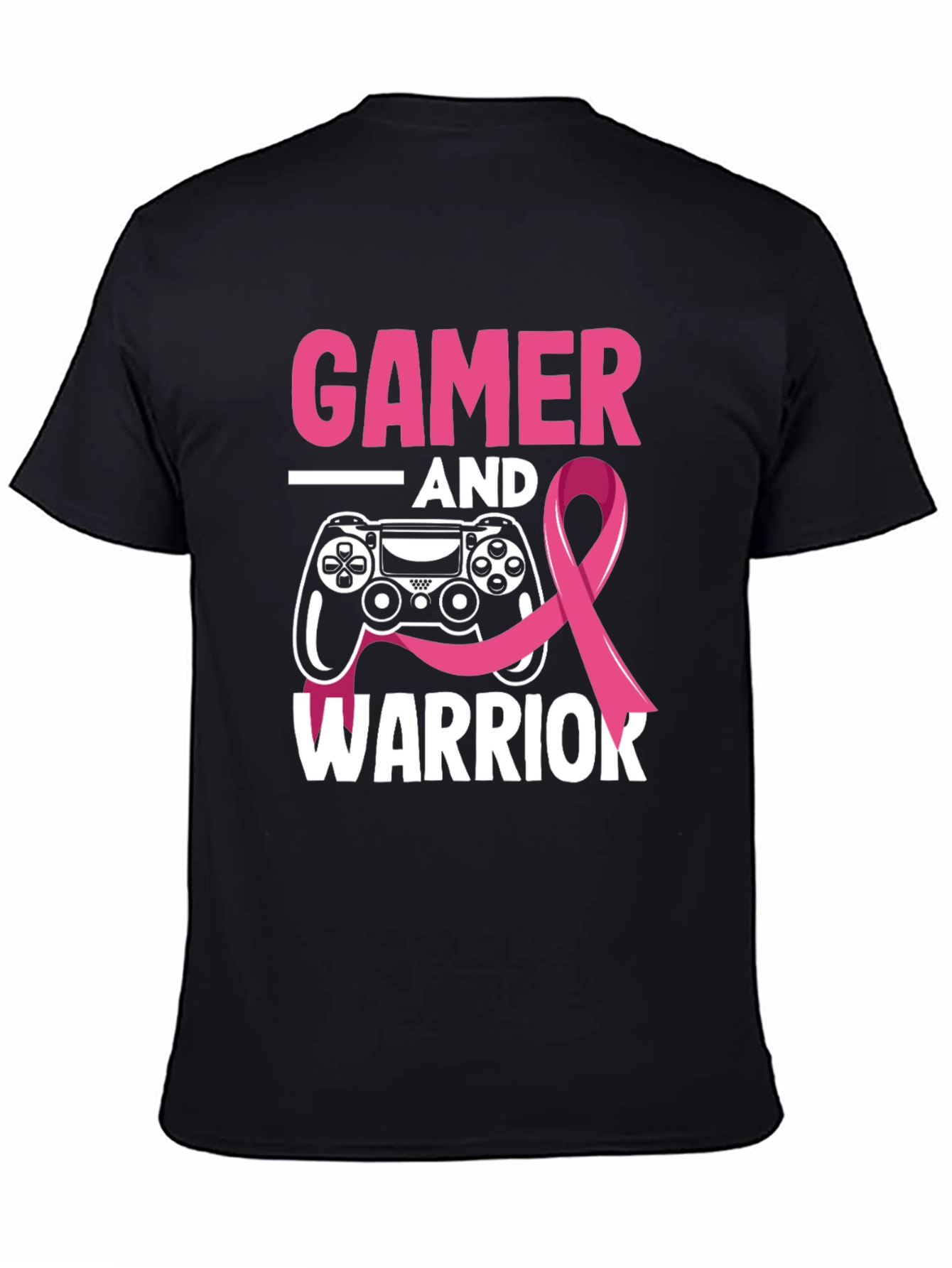 Gamer Warrior Breast Cancer Awareness T-Shirt