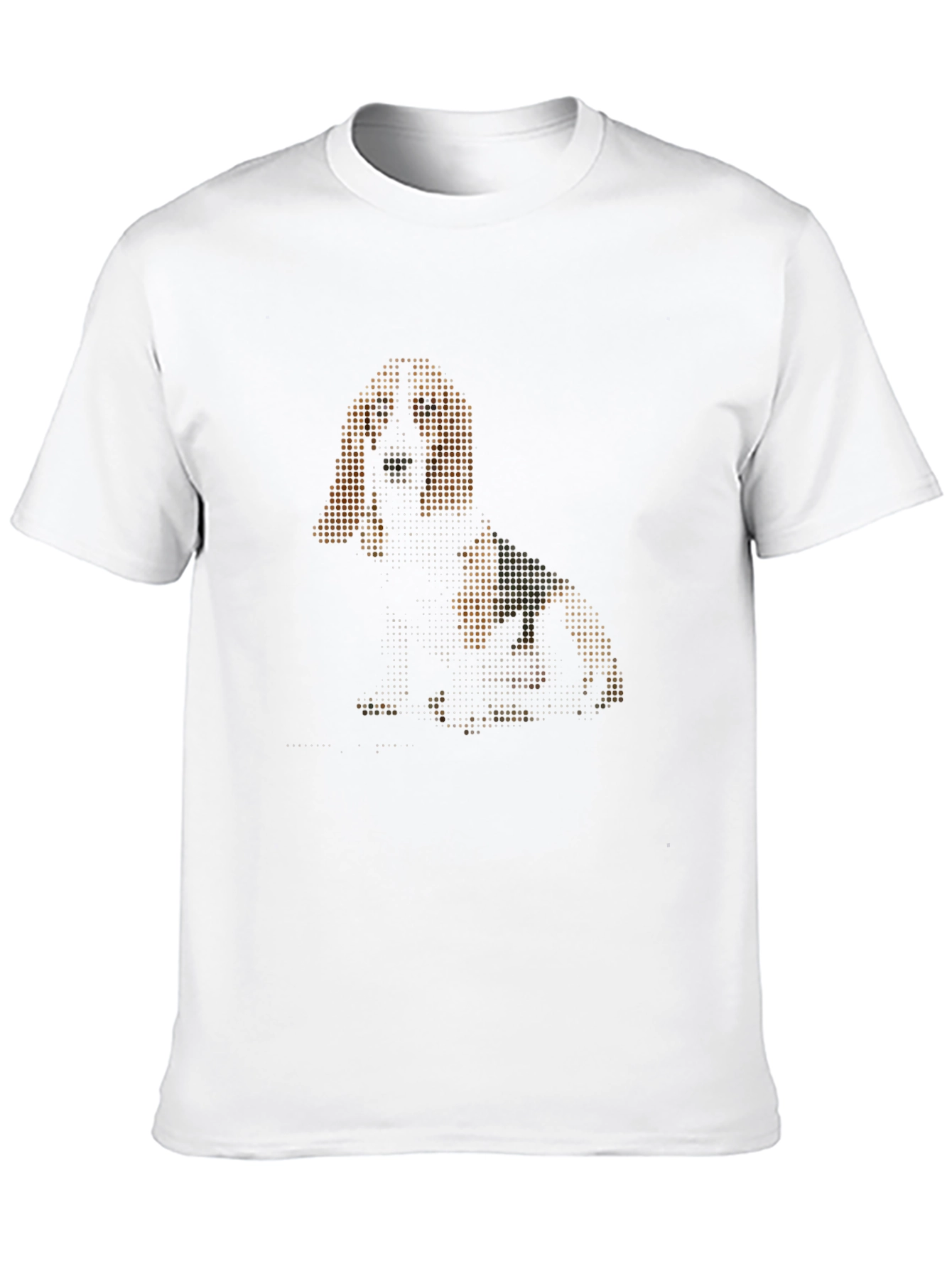 Pixelated Dog Graphic Black T-Shirt