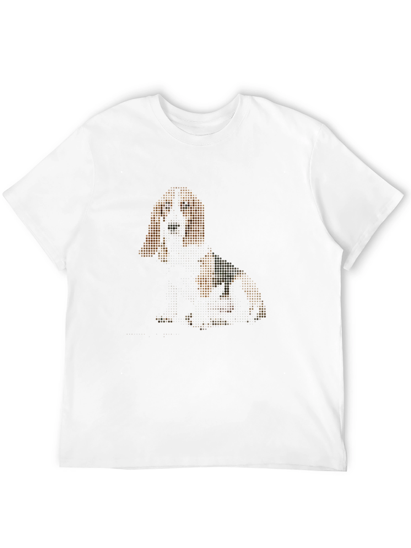 Pixelated Dog Graphic Black T-Shirt