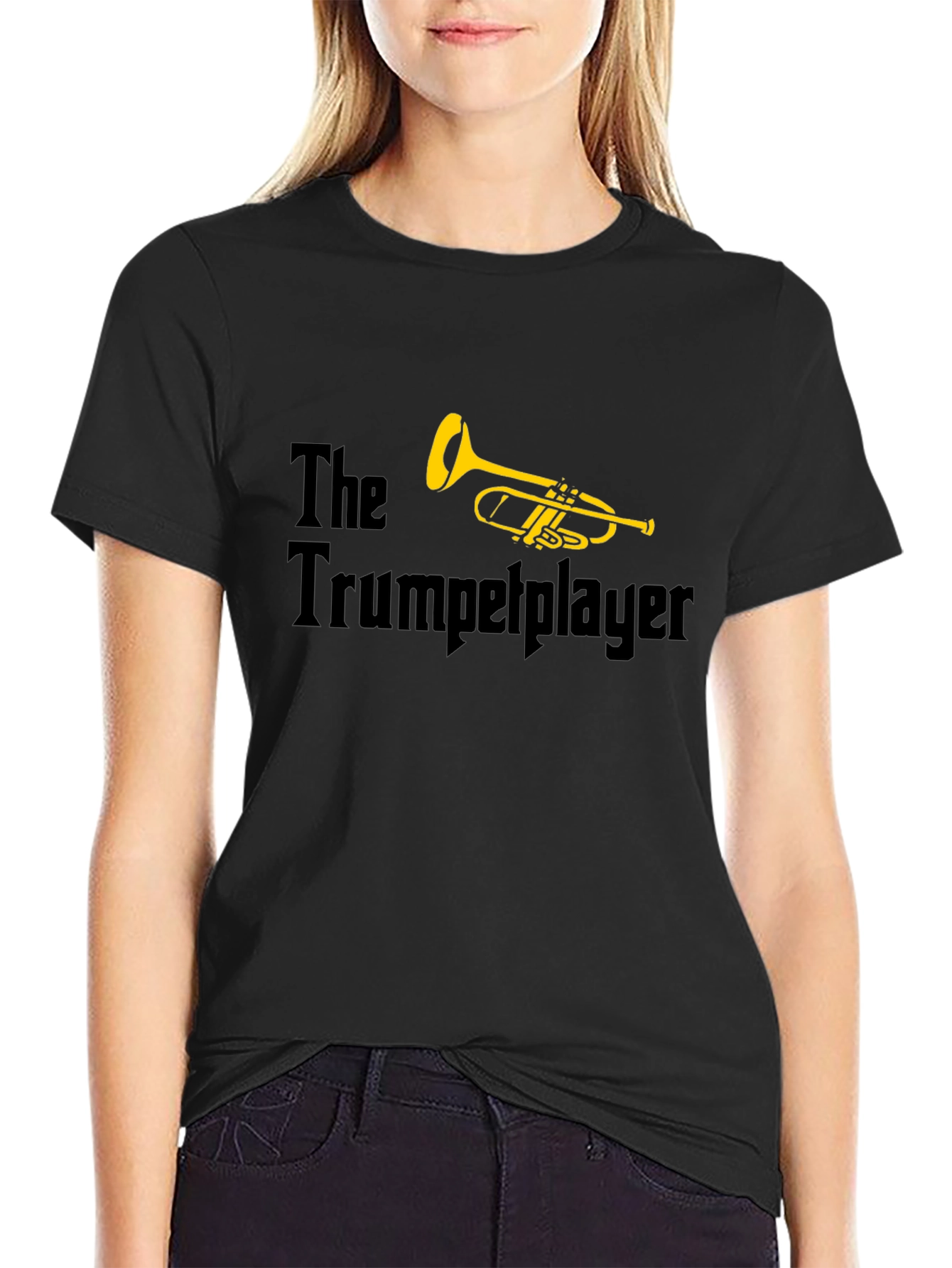 The Trumpet Player Black T-Shirt