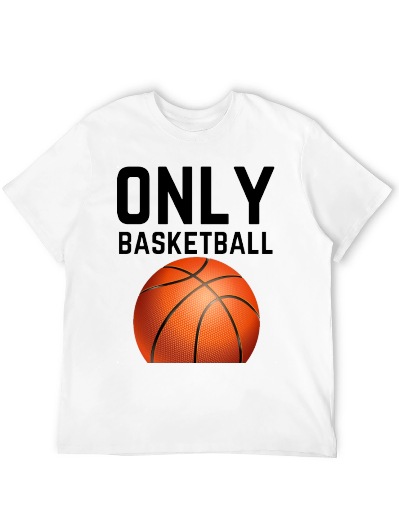 Only Basketball Graphic Tee - Black Cotton T-Shirt