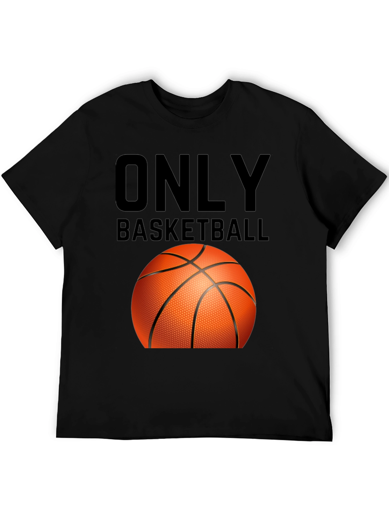 Only Basketball Graphic Tee - Black Cotton T-Shirt