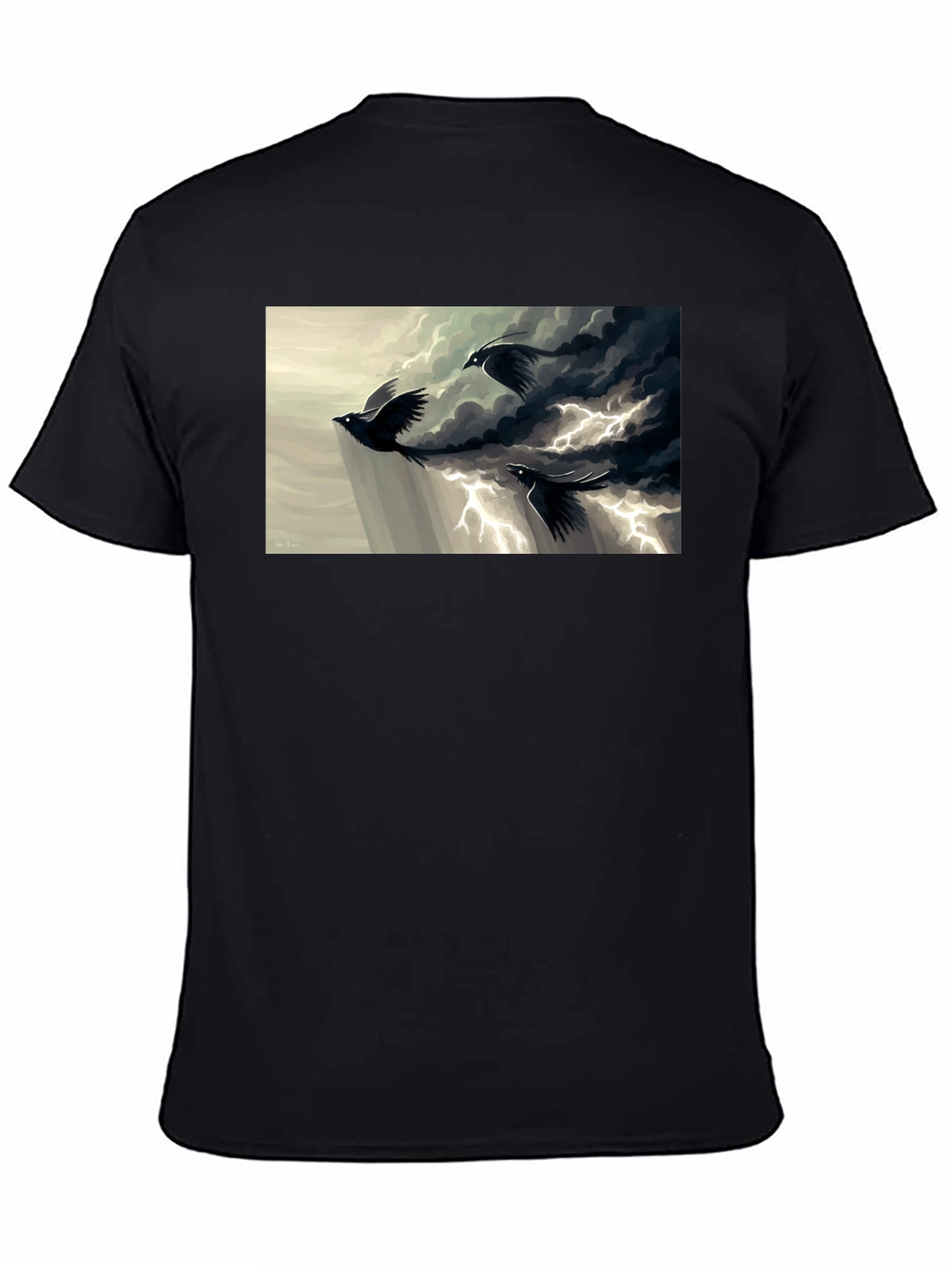 Raven Lightning Black T-Shirt