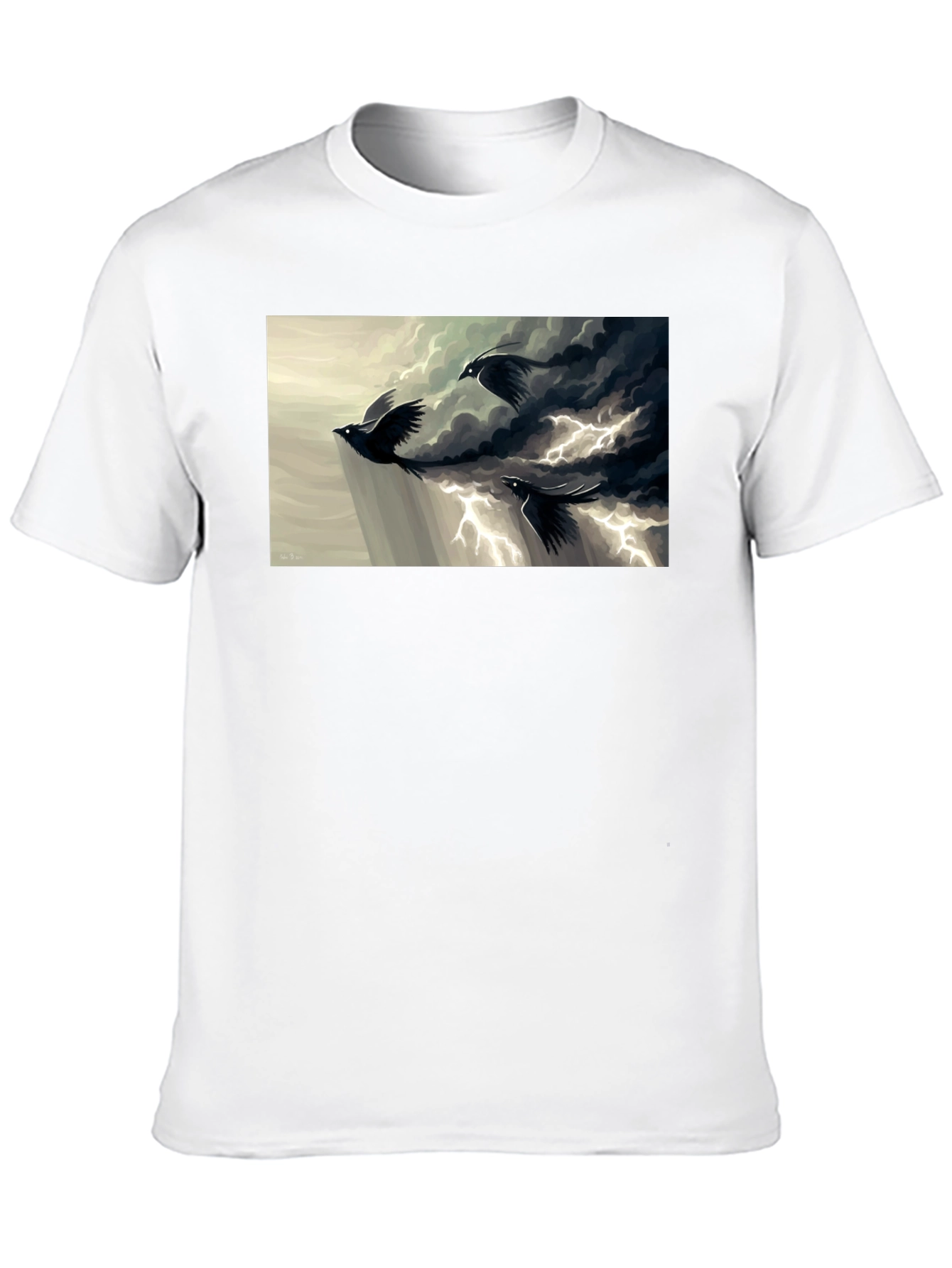 Raven Lightning Black T-Shirt