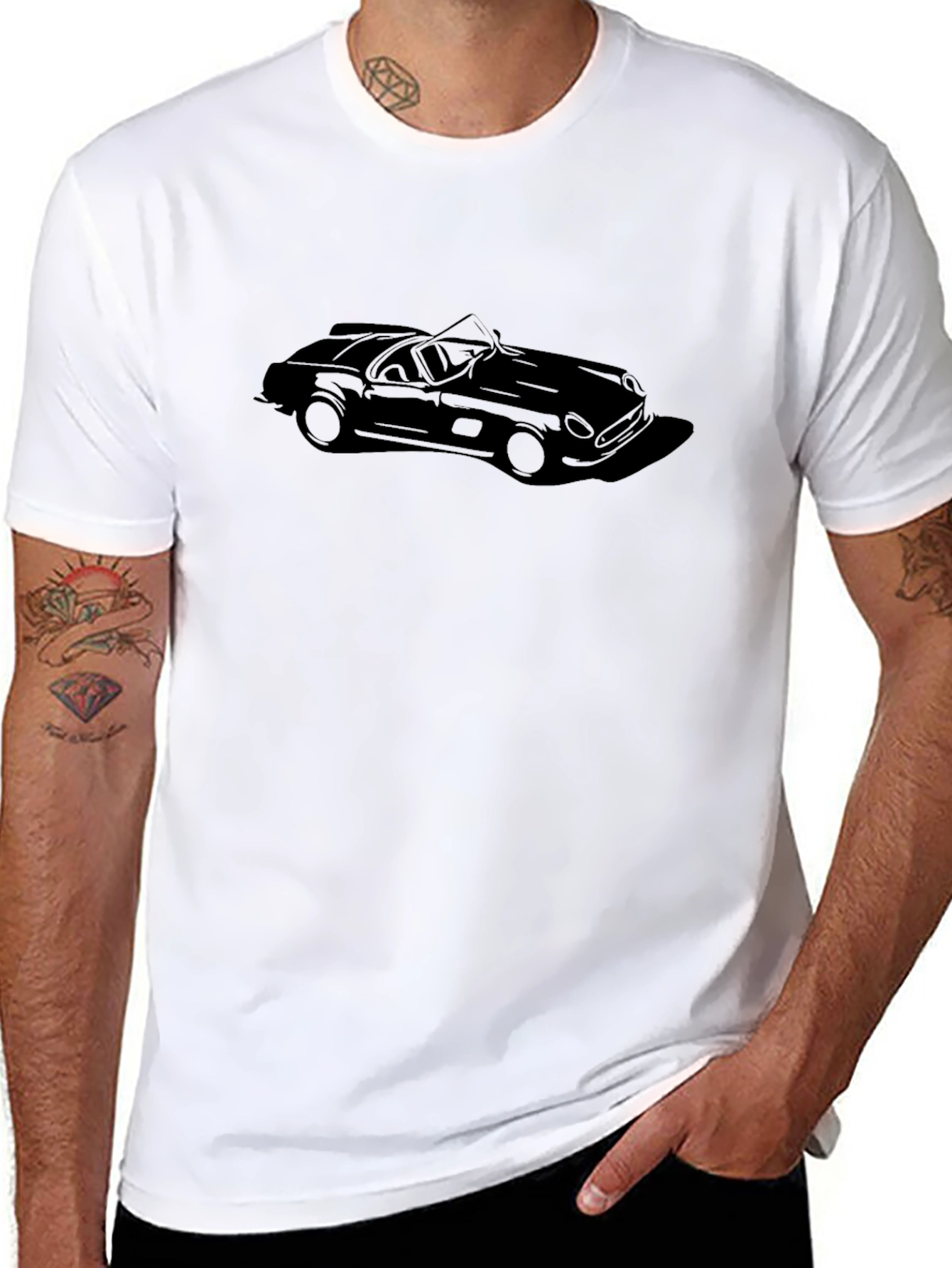 Classic Car Graphic Tee - Mens Black T-Shirt