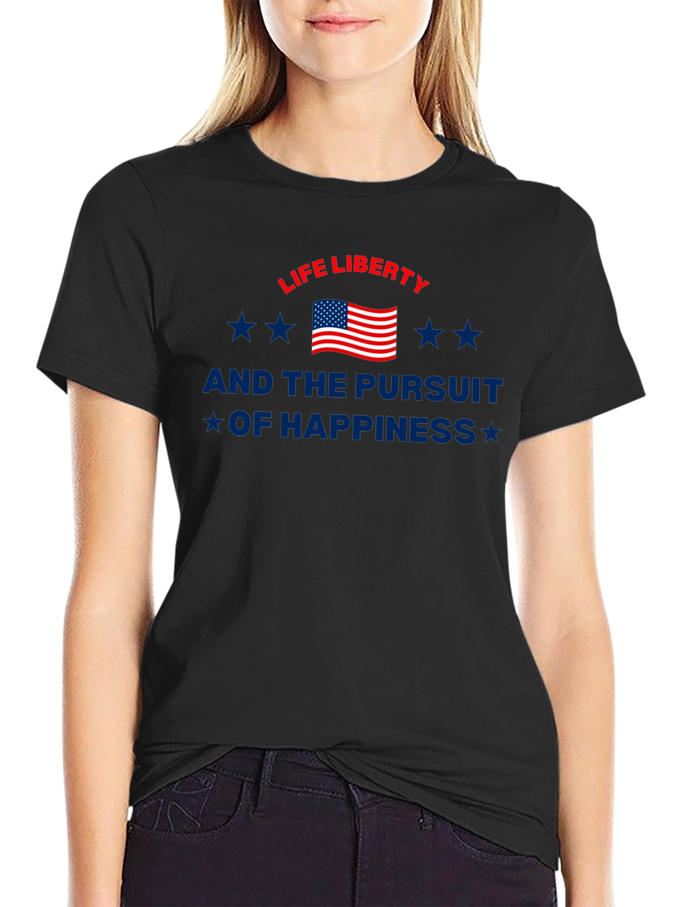 Patriotic Life Liberty Pursuit of Happiness Graphic Tee