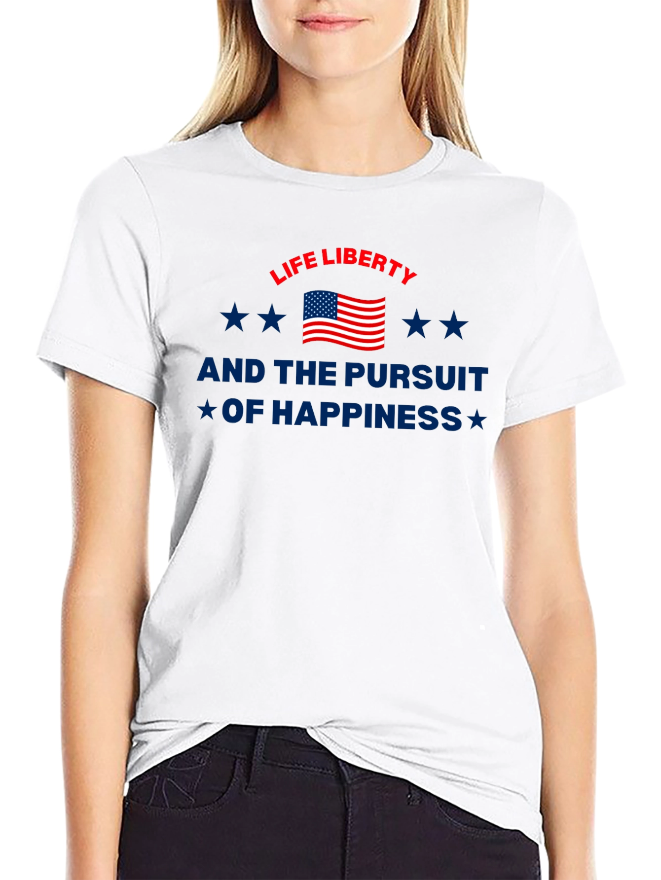Patriotic Life Liberty Pursuit of Happiness Graphic Tee
