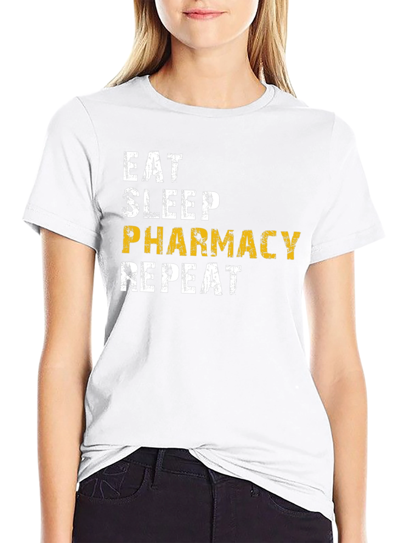 Eat Sleep Pharmacy Repeat Graphic Tee