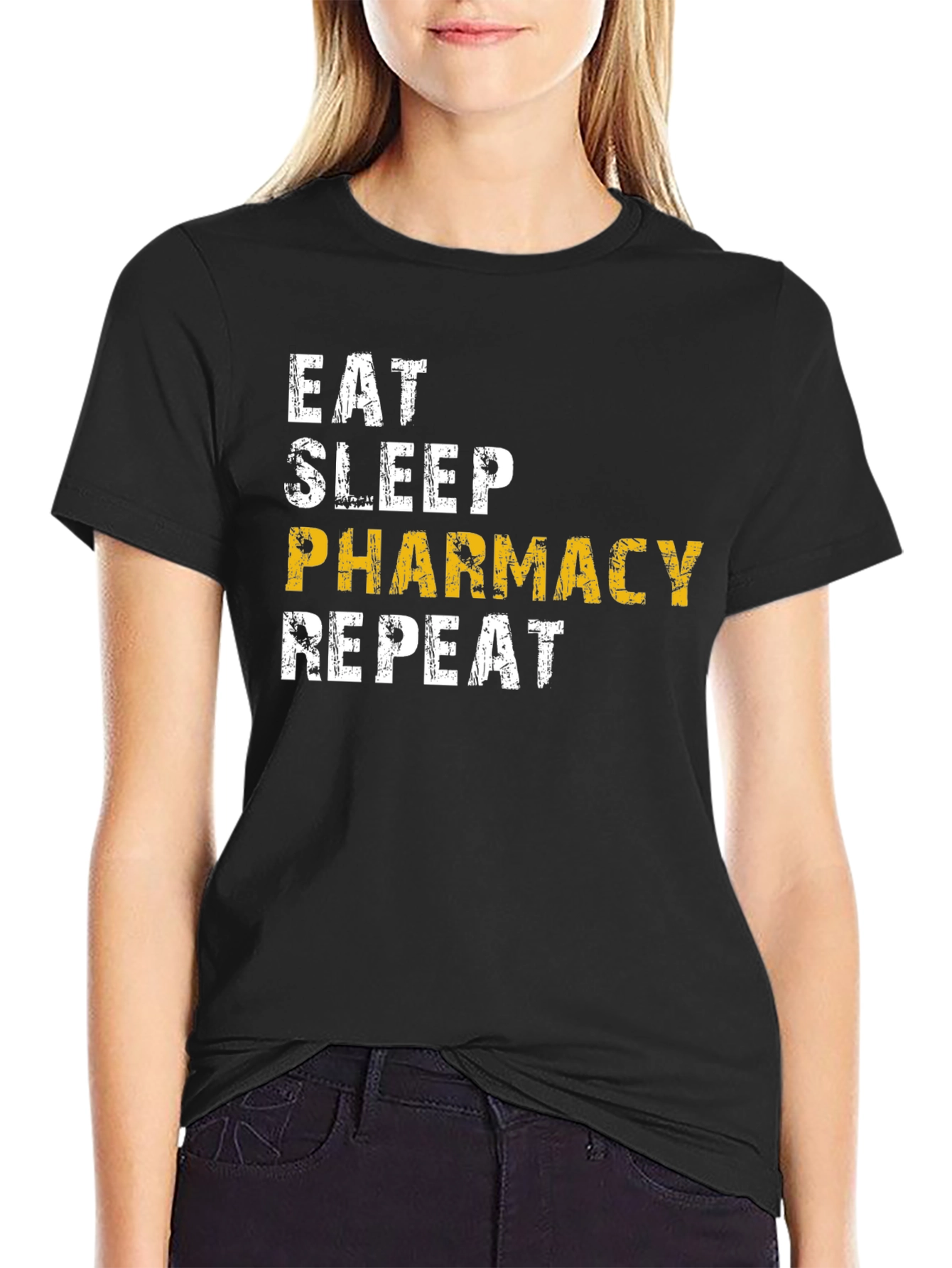 Eat Sleep Pharmacy Repeat Graphic Tee