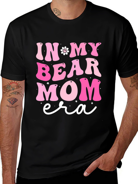 In My Bear Mom Era Black Graphic Tee