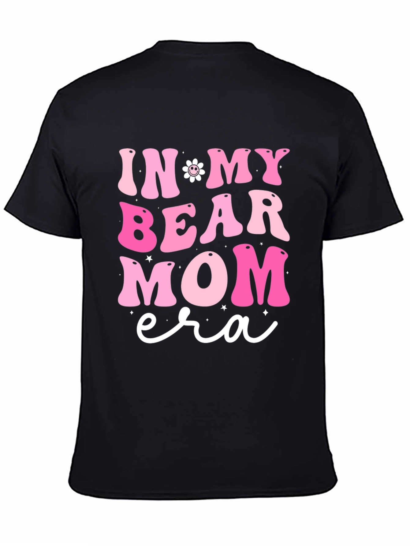 In My Bear Mom Era Black Graphic Tee