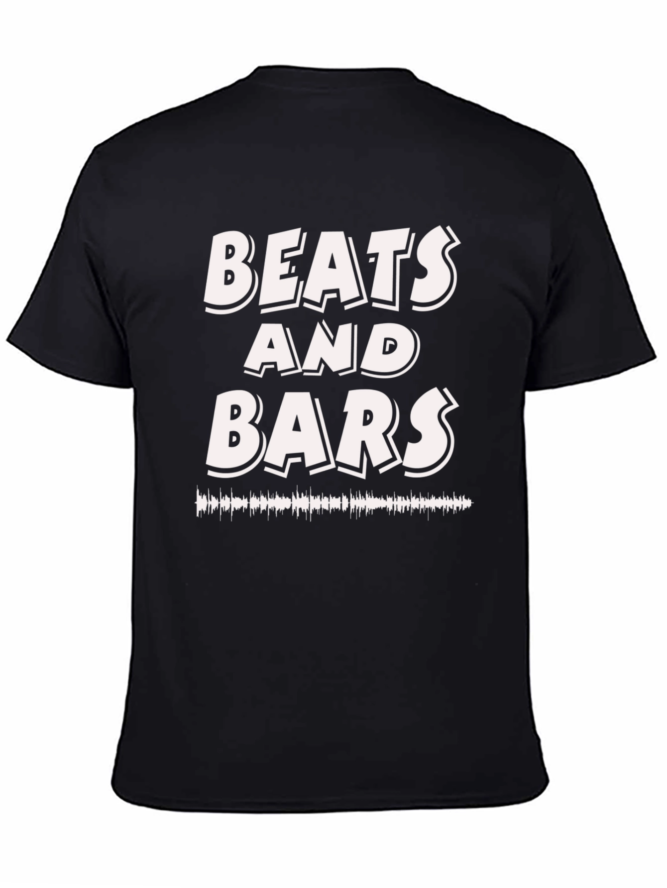Beats and Bars Graphic Print Black T-Shirt