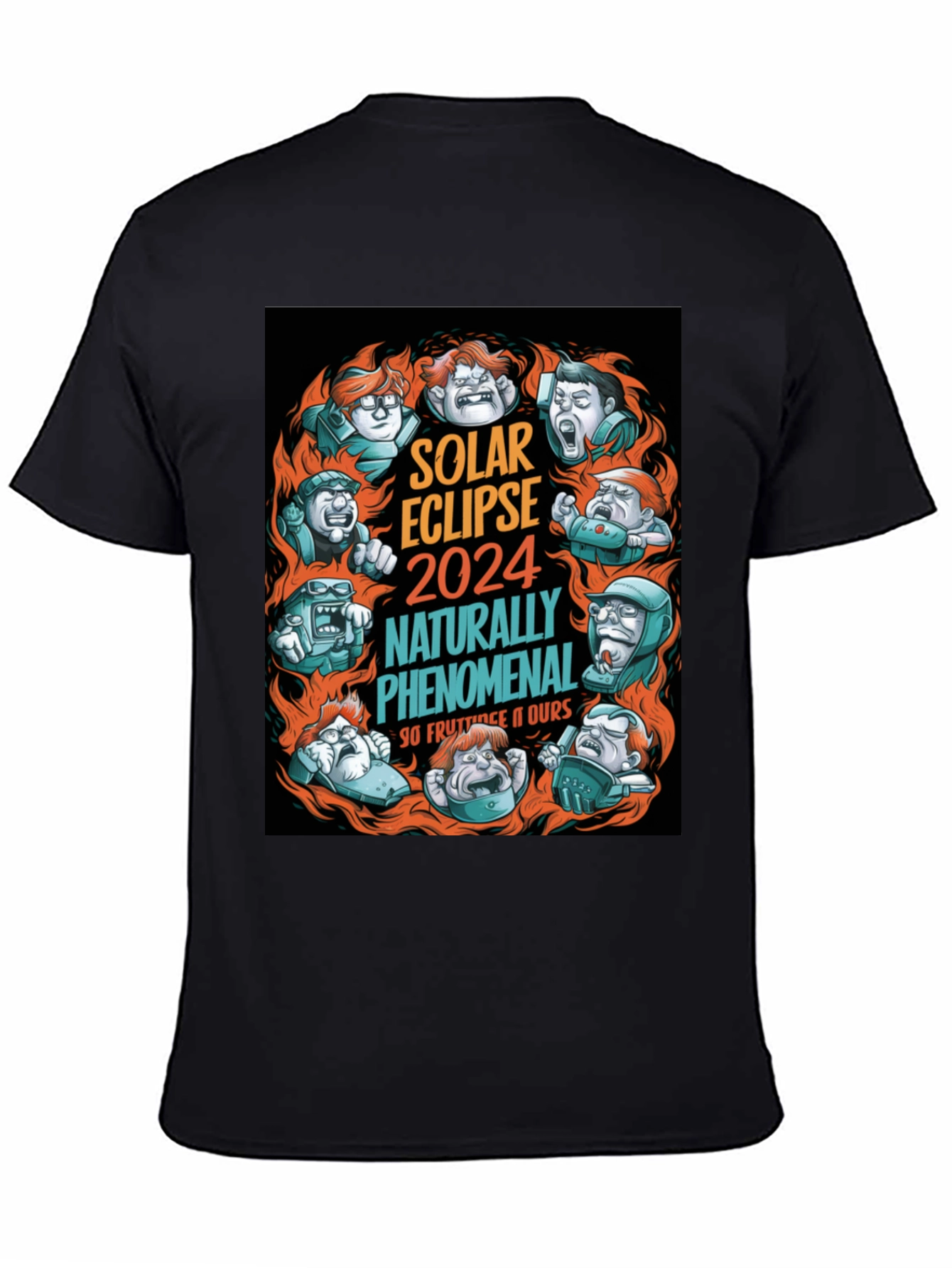 Solar Eclipse 2024 Funny Cartoon T-Shirt