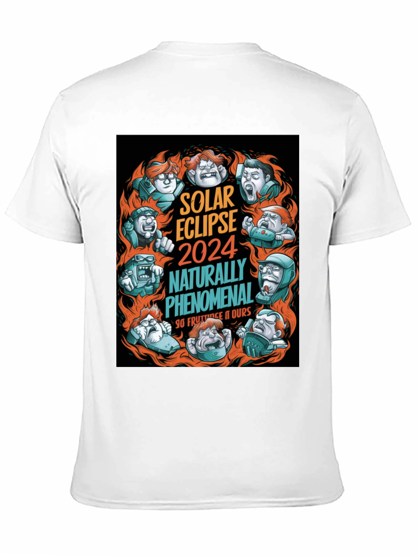 Solar Eclipse 2024 Funny Cartoon T-Shirt