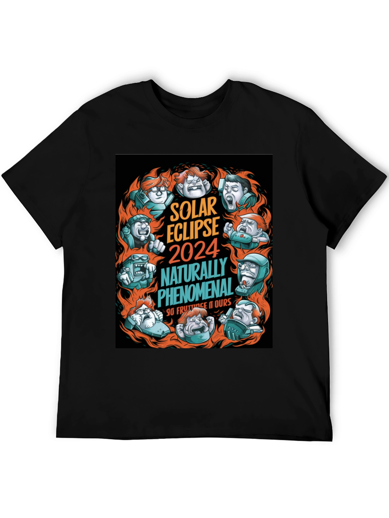 Solar Eclipse 2024 Funny Cartoon T-Shirt