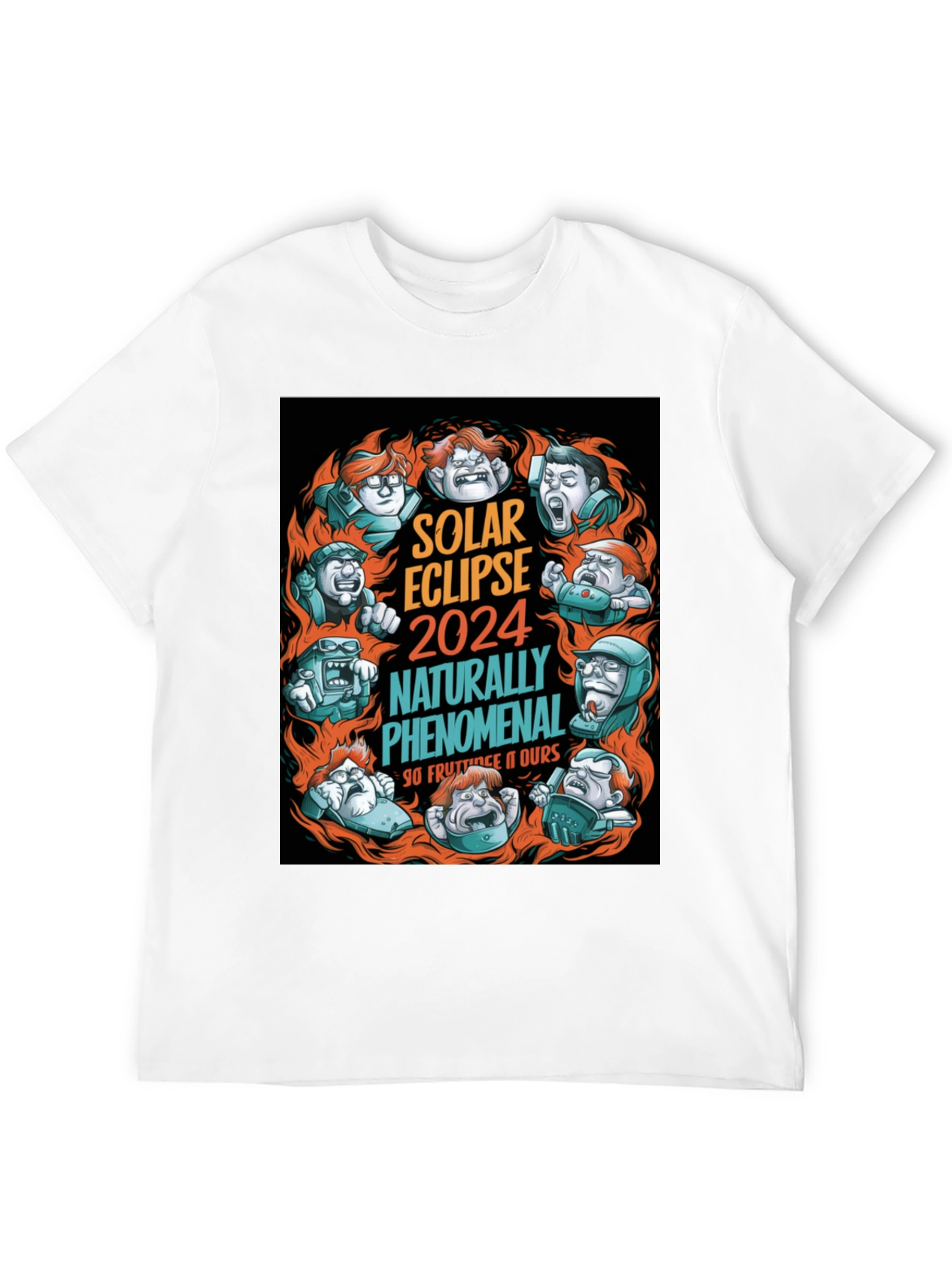 Solar Eclipse 2024 Funny Cartoon T-Shirt