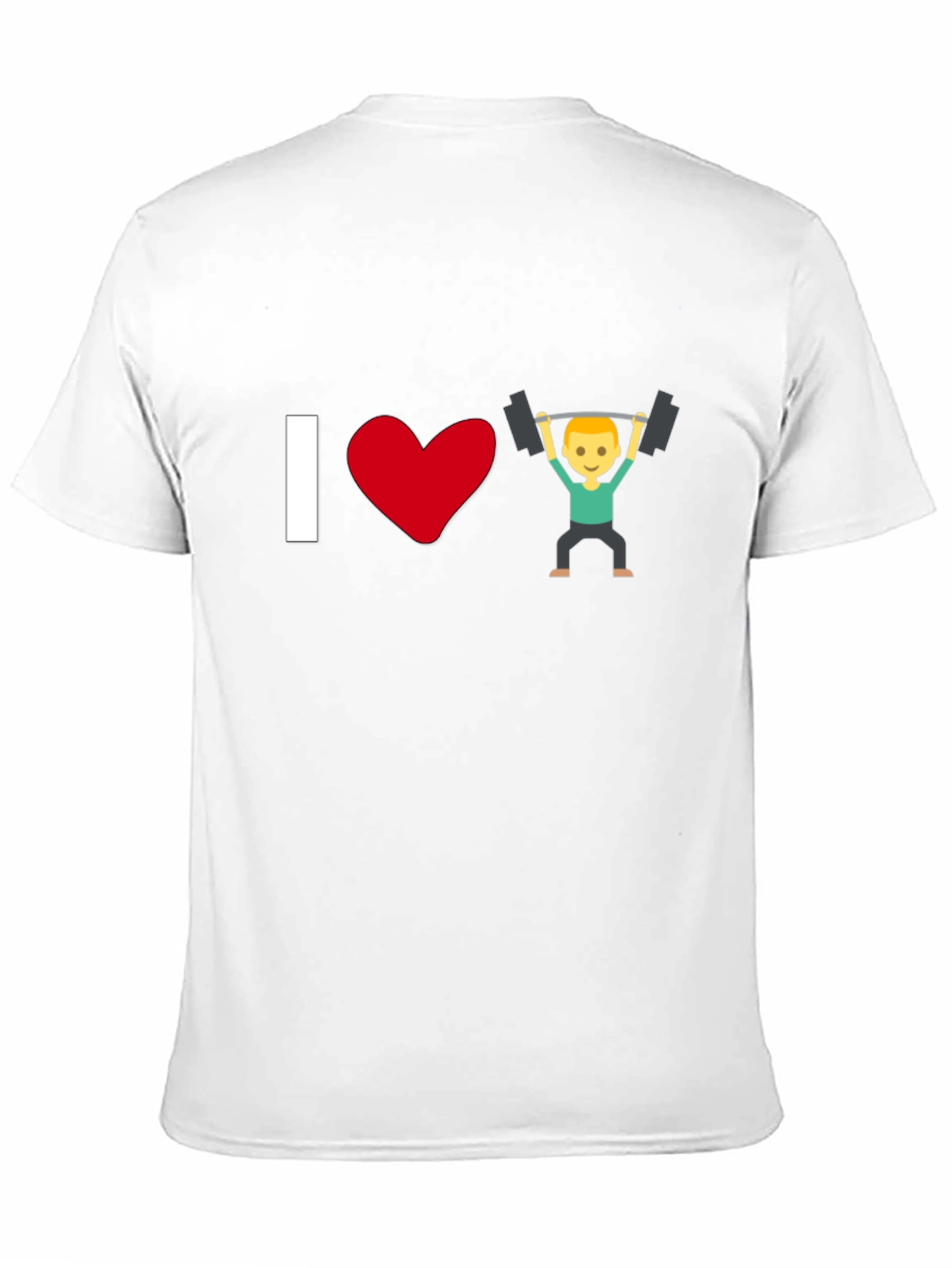 I Love Weightlifting Emoji T-Shirt - Black
