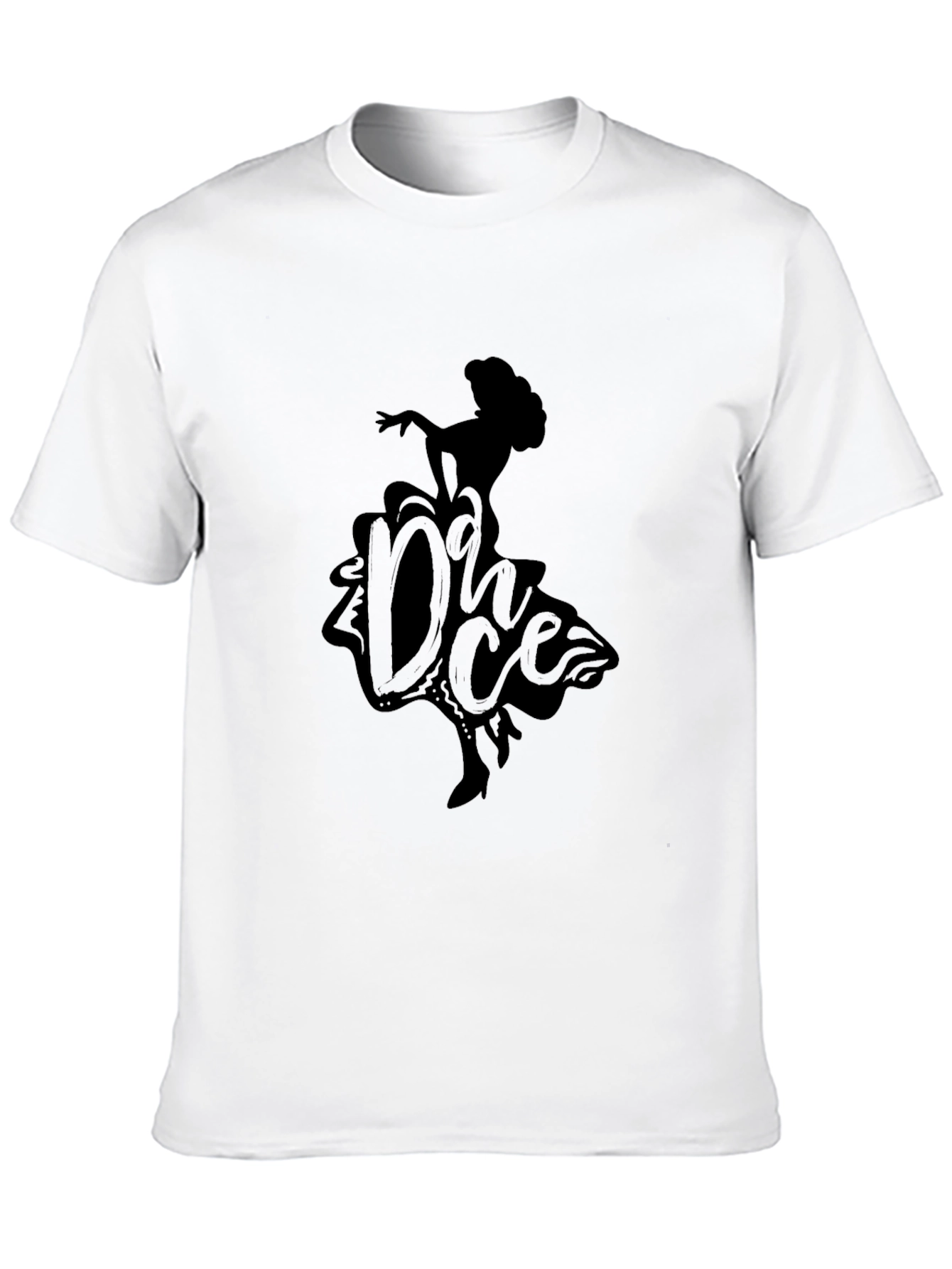 Dance Silhouette Graphic Tee - Stylish Black T-Shirt