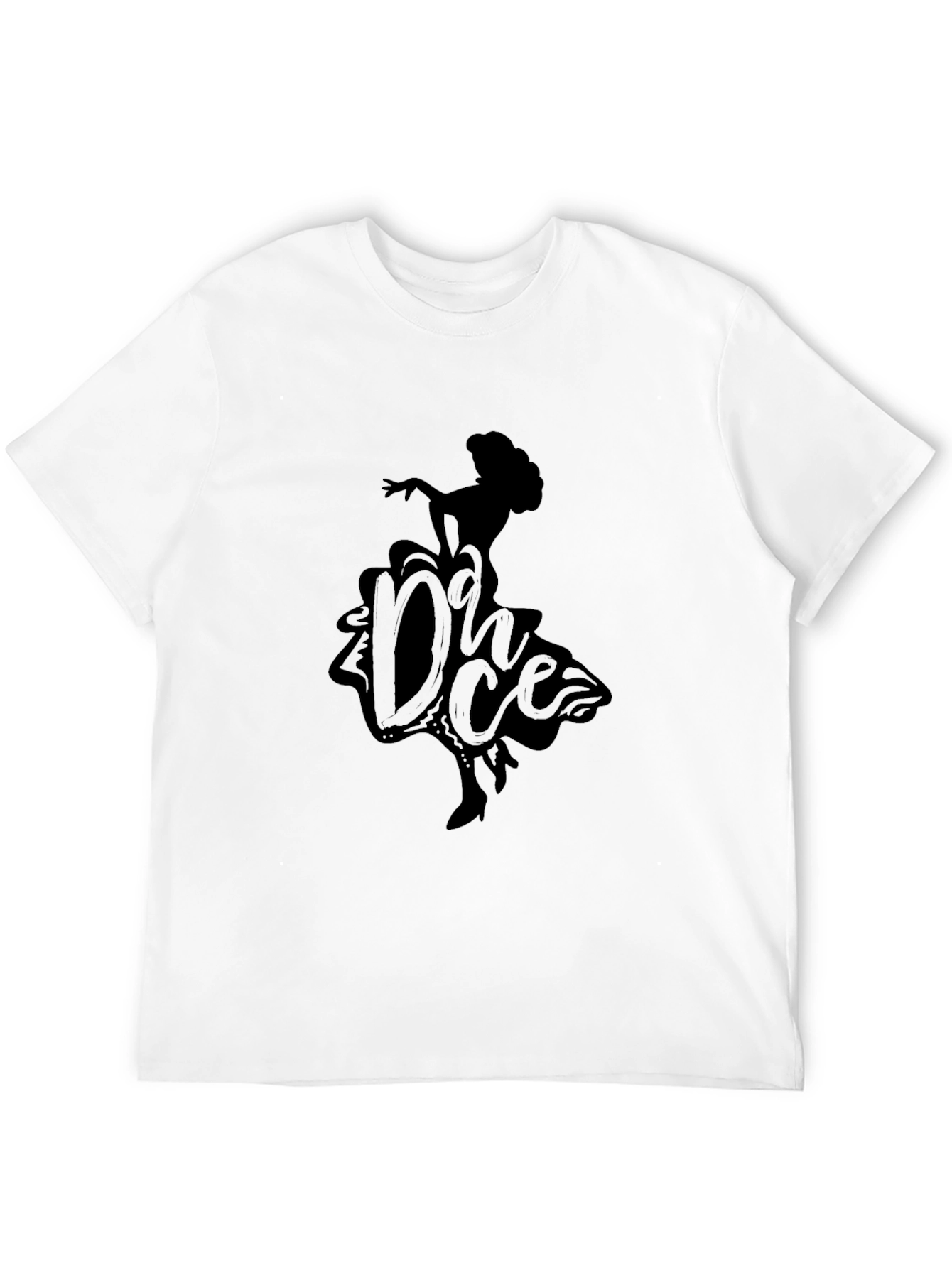 Dance Silhouette Graphic Tee - Stylish Black T-Shirt