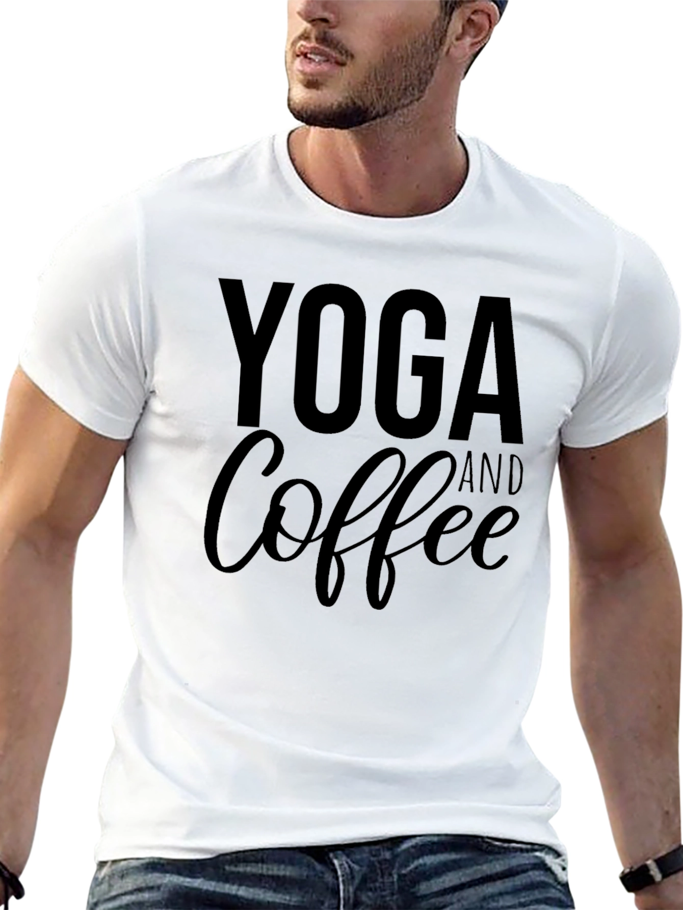 Yoga and Coffee Graphic T-Shirt