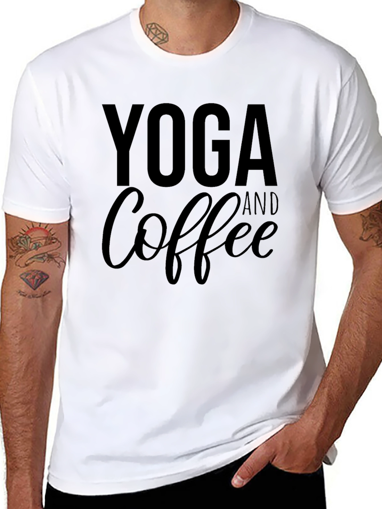 Yoga and Coffee Graphic T-Shirt