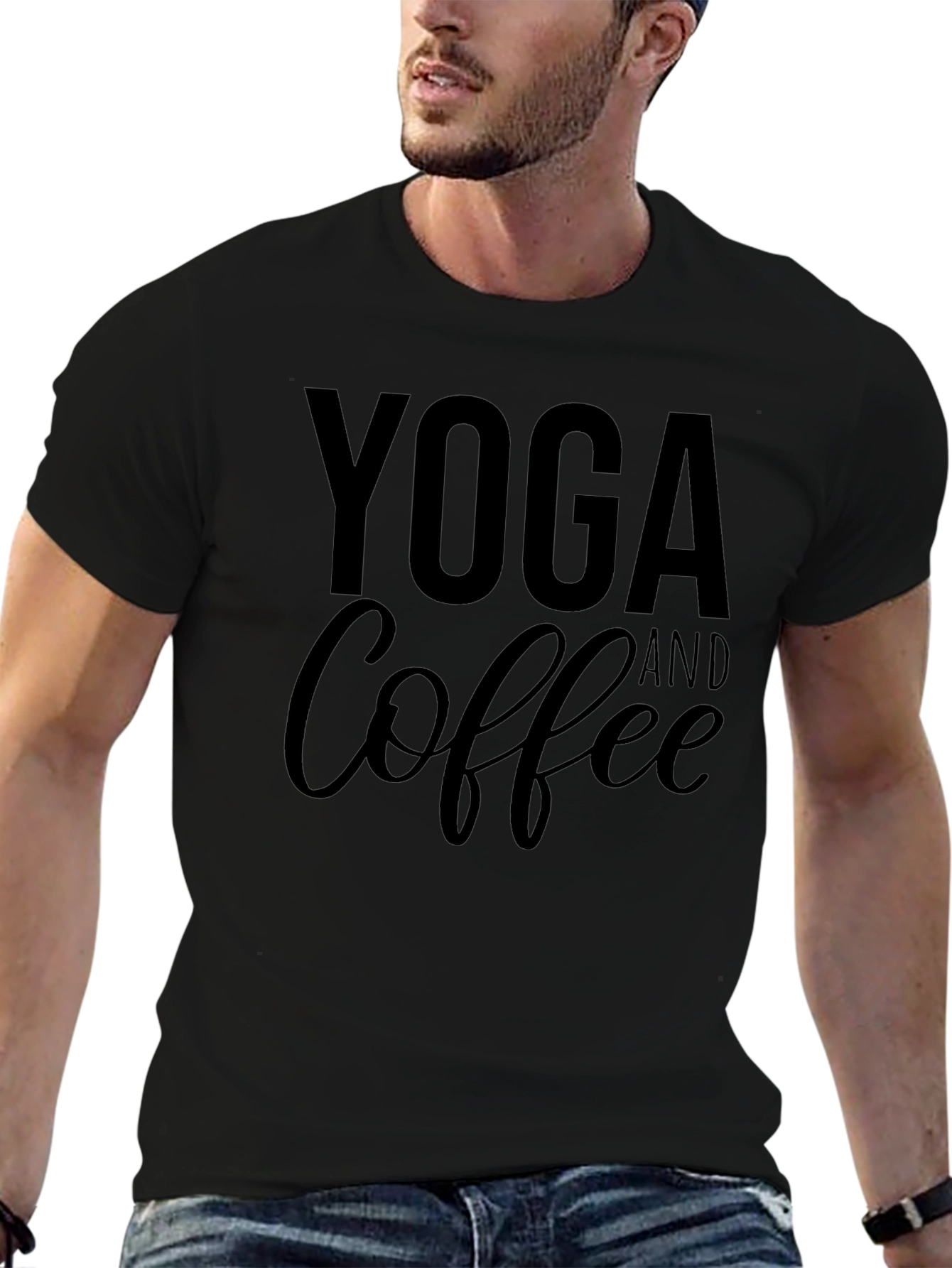 Yoga and Coffee Graphic T-Shirt