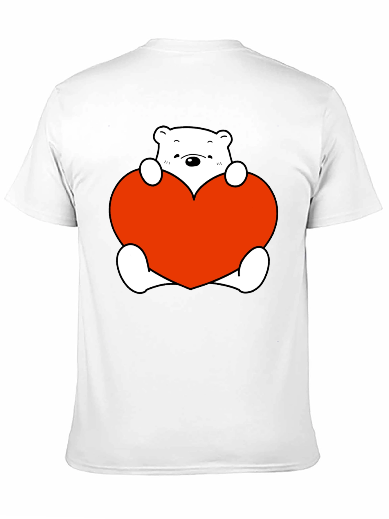 Cute Bear with Heart Graphic T-Shirt