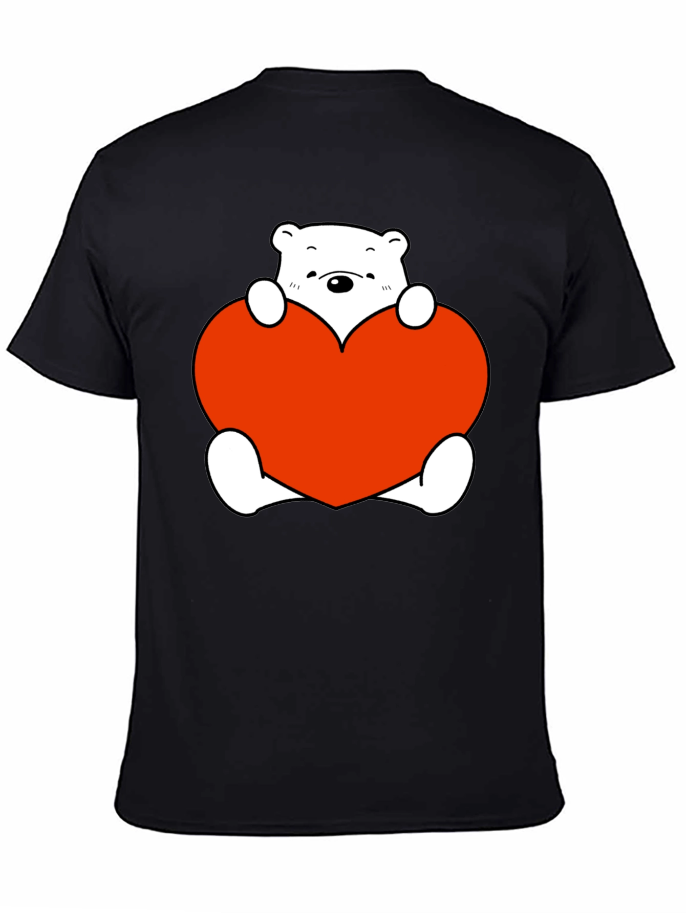 Cute Bear with Heart Graphic T-Shirt
