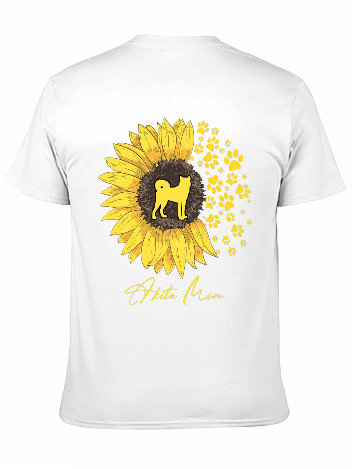 Akita Mom Sunflower T-Shirt