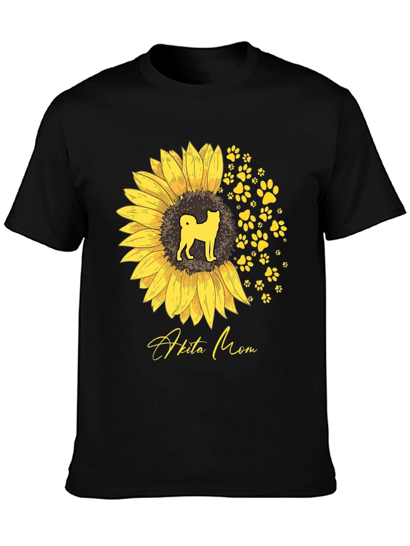 Akita Mom Sunflower T-Shirt